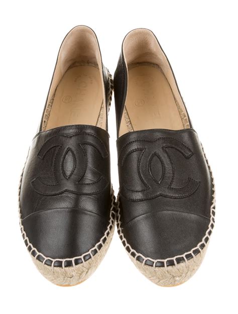 chanel shoes leather espadrilles|authentic Chanel espadrilles for sale.